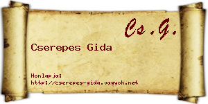 Cserepes Gida névjegykártya